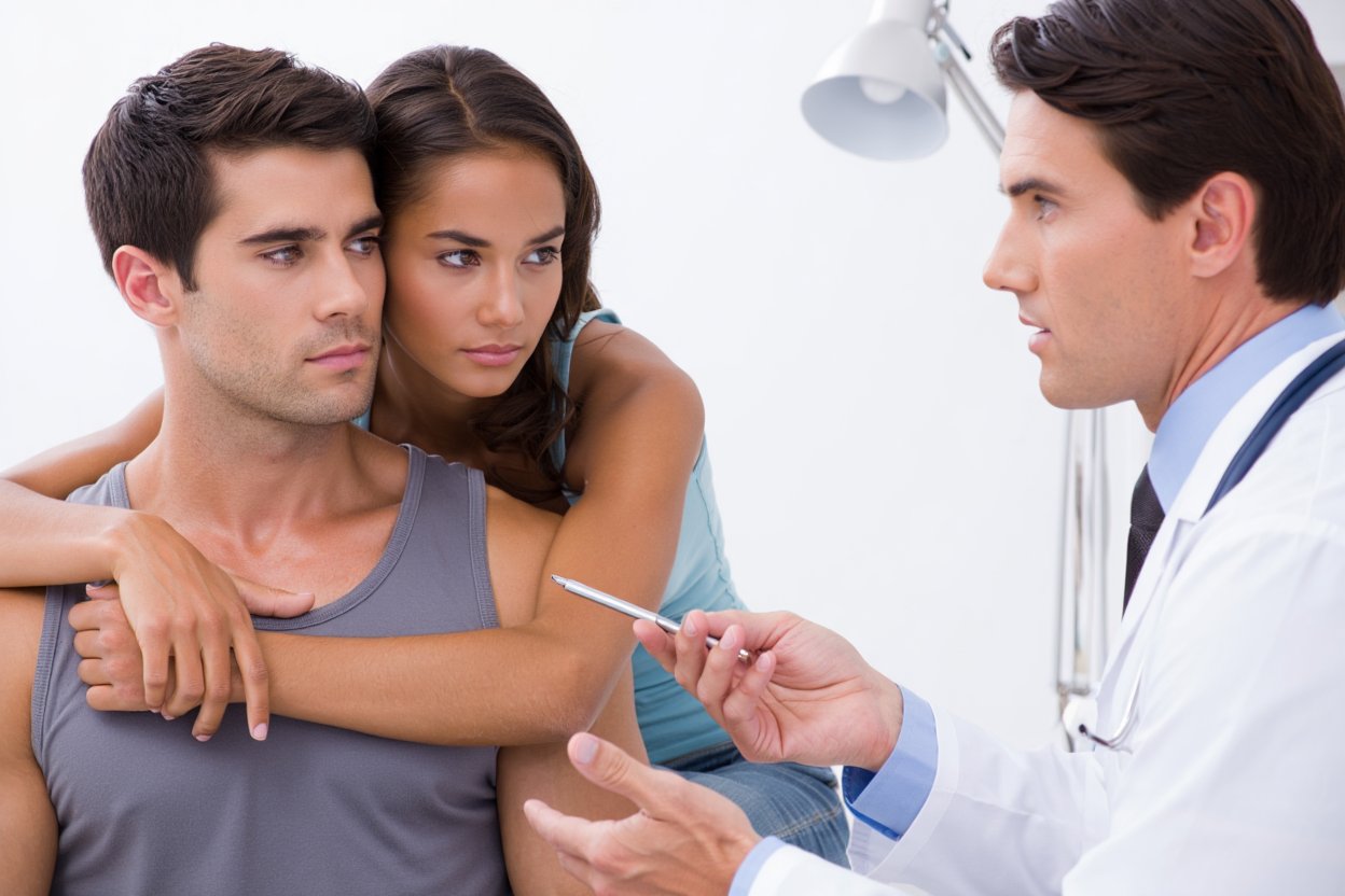 Девушка и мужчина на консультации
