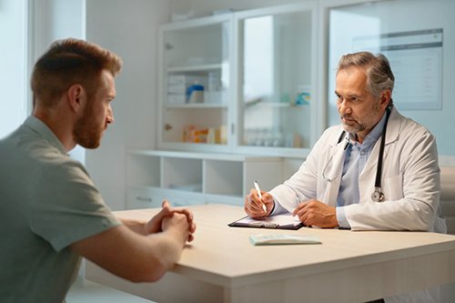 Мужчина на приеме у врача